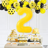 KatchOn, Giant Yellow 2 Balloon Number - 40 Inch | Two Birthday