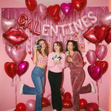 Galentine's Day Bestie Party Decorations with Red Hot Pink Heart