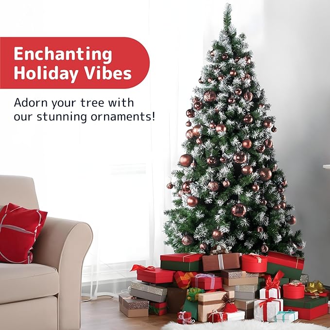Prextex 36-Pieces Christmas Ornaments Set - Shatterproof, Festive Chri