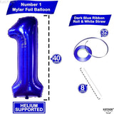 KatchOn, Blue 1 Number Balloon for First Birthday - Big,40 Inch |