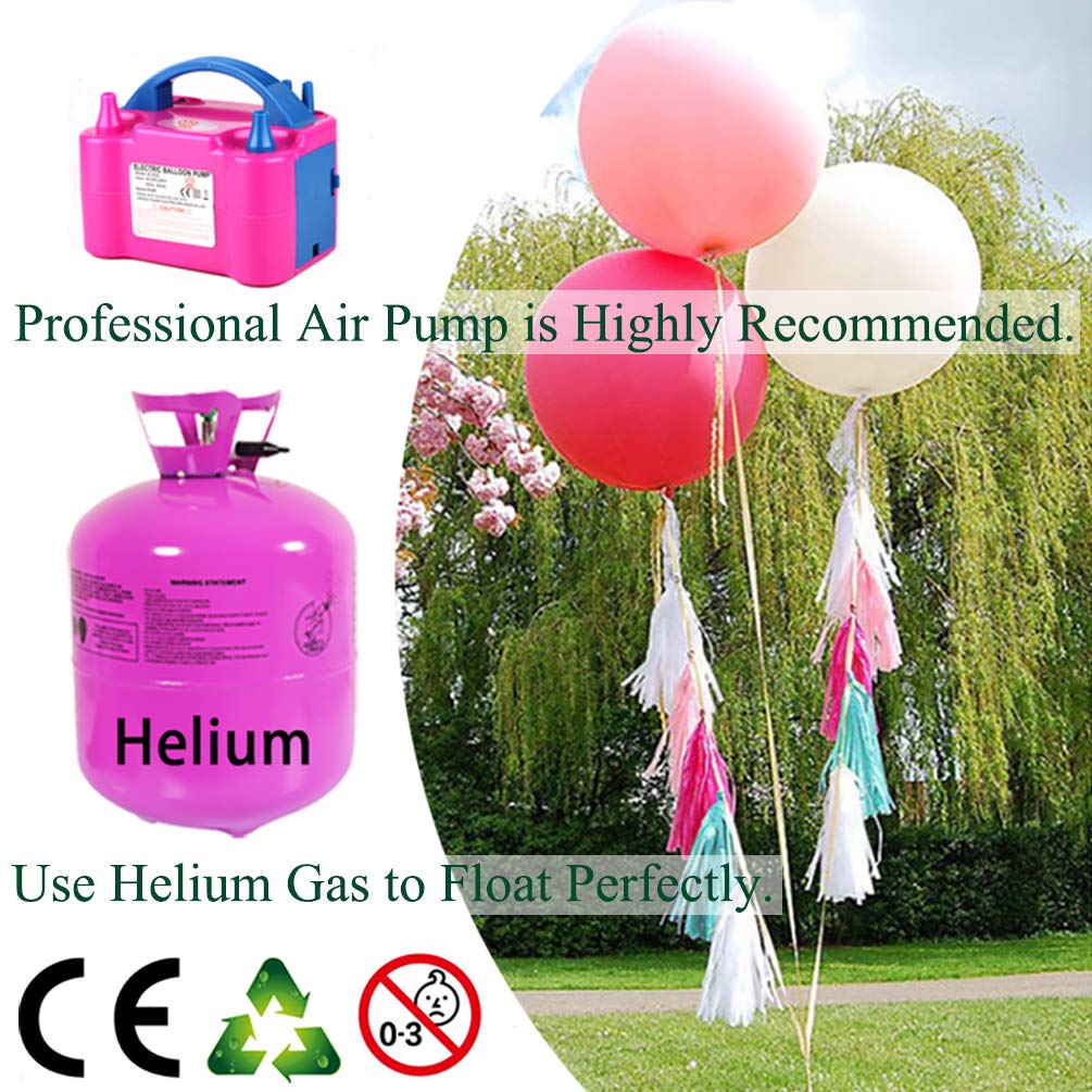 24 Inch Latex Round Balloons 5 Pack Light Pink Thick Big Balloons for