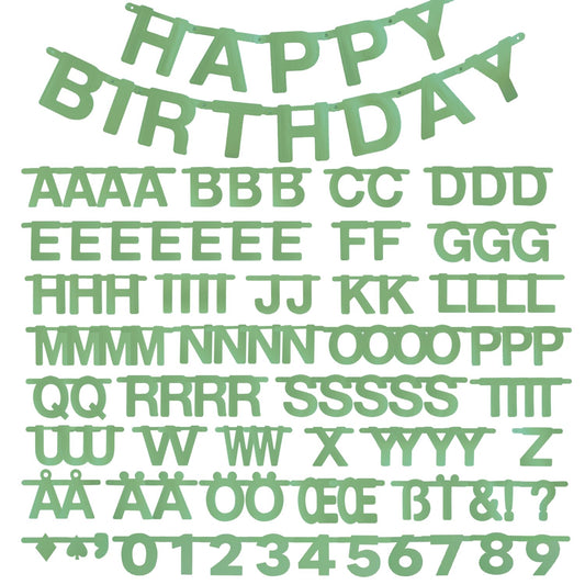 SUNBEAUTY 146 Pcs Sage Green DIY Make Your Own Banner Customizable