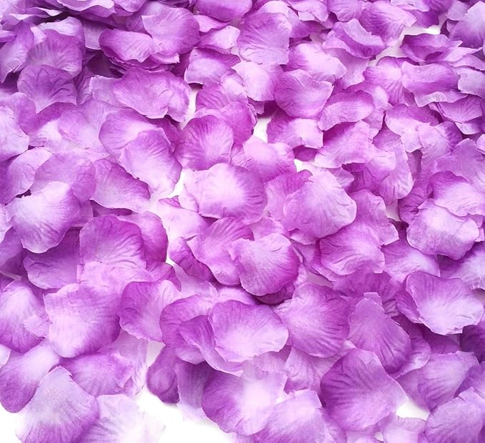 CODE FLORIST 1500 PCS Light Purple Silk Rose Petals for Valentine's