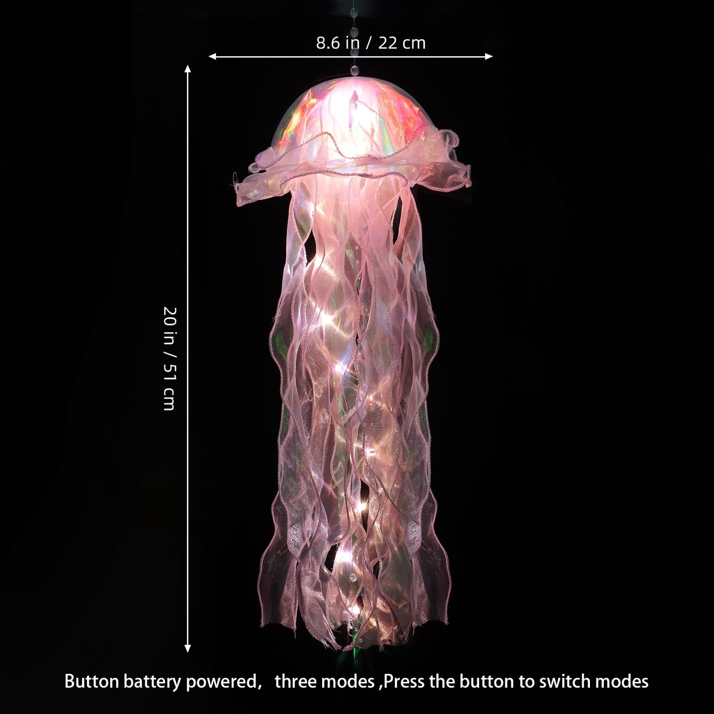 Glitter Iridescent Jellyfish Hanging Decor Blue Purple Jellyfish Kit