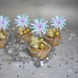 Gyufise 20Pcs Foil Firework Cupcake Toppers Happy Birthday Cake #3