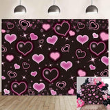 Pink Black Heart Backdrop Pink Heart Valentine's Day Photography