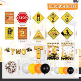 Construction Party Decorations for 2 Year Old Boy 128Pcs Truck