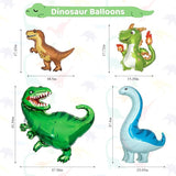 Dinosaur 2nd Birthday Party Decorations for Boys Girls Foil Green