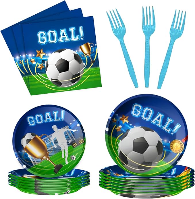 Soccer Plates and Napkins Soccer Party Supplies Soccer Birthday