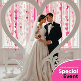 6 Crepe Paper Streamer Rolls, 492ft Pack of 6 Pink & White Streamers