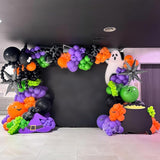 Halloween Balloon Garland 146 Pcs Purple Green Black Orange Balloons