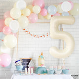 KatchOn, Gaint Cream White 5 Balloon Number - 40 Inch | 5 Birthday