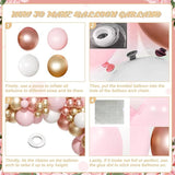 Rose Gold Pink Balloon Arch Kit 163 Pcs rose gold Balloon Garland