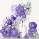 Amandir 153pcs Purple Balloon Garland Arch Kit, Different Sizes 18 12