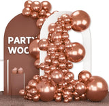 PartyWoo Rose Gold Balloons 140 pcs Different Sizes of 18 12 10 5