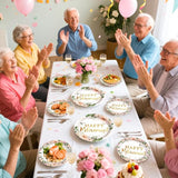 96Pcs Wildflower Retirement Party Decorations for Women Pink Gold