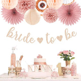 Blush Pink Rose Gold Bridal Shower Party Decorations 21pcs Bride to