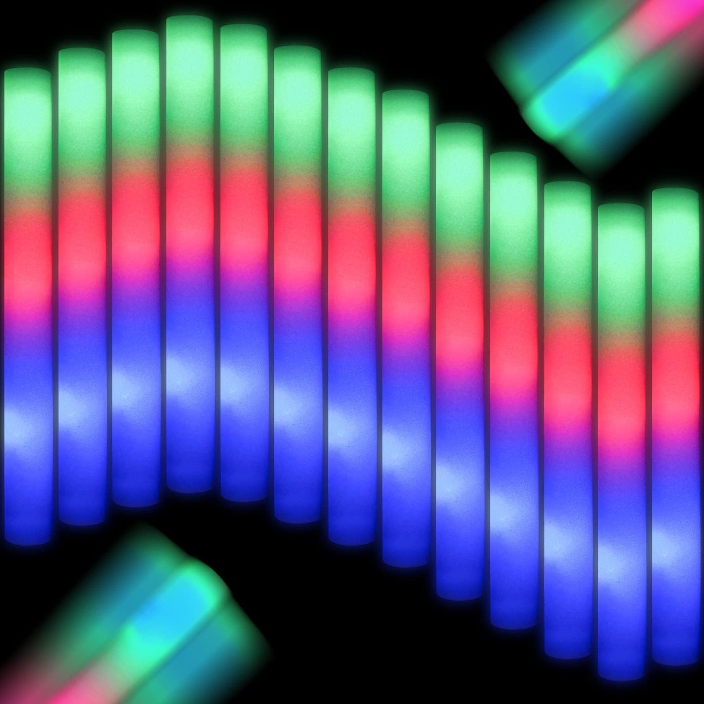 205 PCS Foam Glow Sticks, Glow Sticks Bulk Party Pack, Glow In Tthe