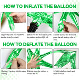 18 Pcs Green Star Balloons, Green Balloon with 6 Pcs 22-Inch
