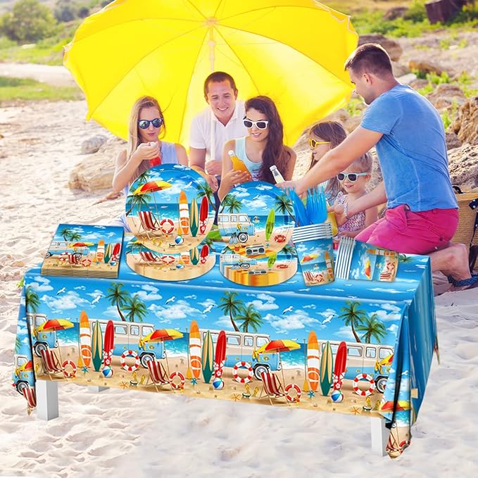 Beach Birthday Party Supplies 142PCS Hawaiian Pool Party Decoration