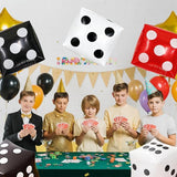 Biapian Jumbo Dice Balloons Foil, 6 Pcs 24 Inch Red Black White 4D