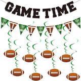 Football Party Decorations Banner & Spiral Set GAME TIME Banner with