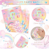 96 Pcs Happy Birthday Party Decorations Tableware Set Unicorn