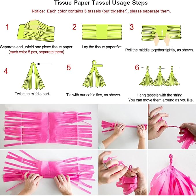 We Moment Gender Reveal Tissue Paper Tassel Banner for