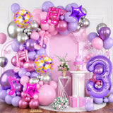 9Pcs Kpop Birthday Decorations - Kpop Music Balloons Hot Pink Mus 3