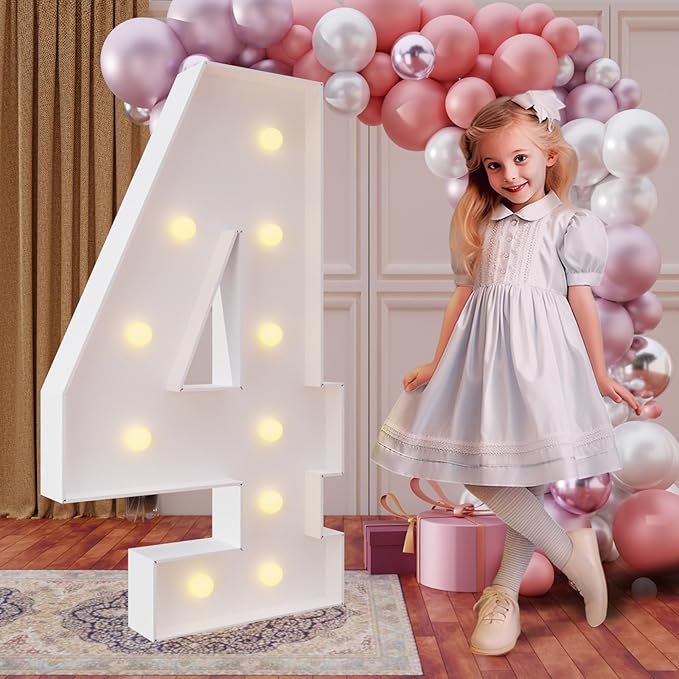 imprsv 4FT Marquee Numbers,DIY Light Up Numbers for 40th Birthday