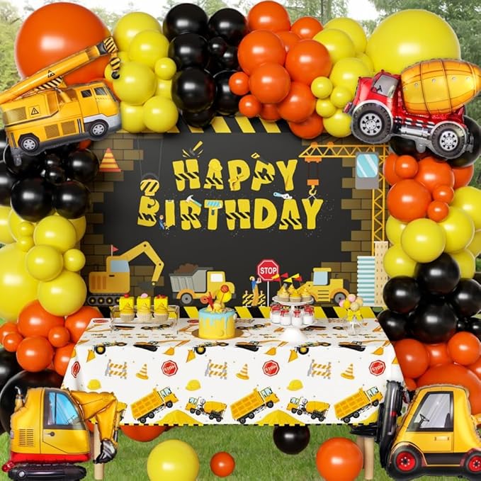 Construction Party Supplies Dump Truck Party Decorations Kits Set