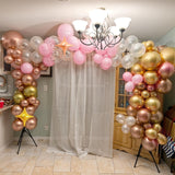 Pink and White Balloon Arch Kit, Pink and Gold Balloons Garland with