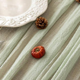 Keketoarrange 3Pcs Sage Green Spring Easter Cheesecloth Table Runner