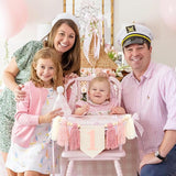 Boho Pink Handmade 1st Birthday High Chair Banner First Highchair