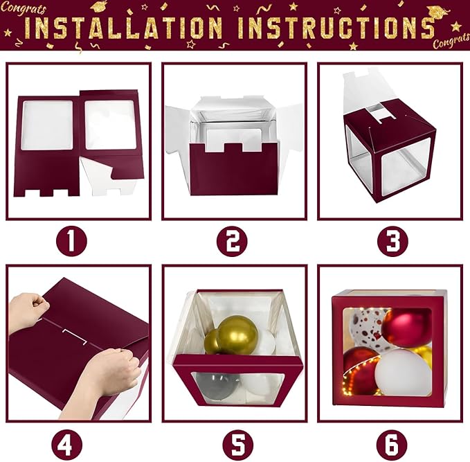 Graduation Decorations Class of 2026 - Maroon and Gold Graduation