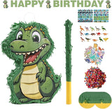 Dinosaur Piñata Party Set 132 Pieces with Hitting Stick Confetti