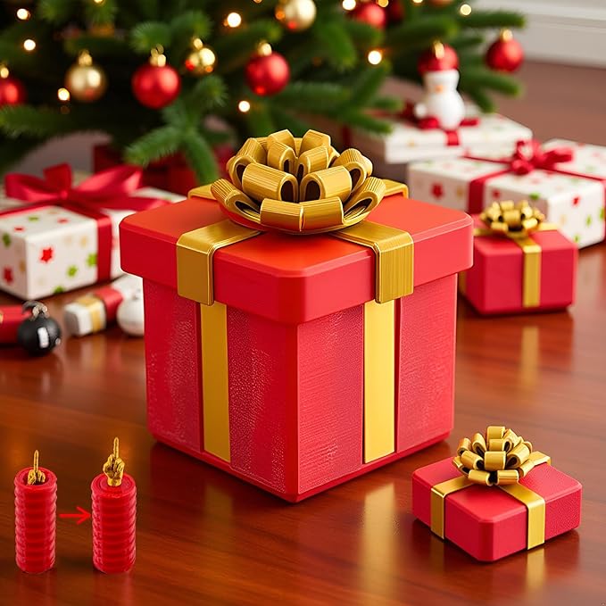 Gotcha Box Annoying Nested Screw Gift Box, Funny Prank Gift Box with