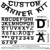 SUNBEAUTY 146 Pcs Black DIY Make Your Own Banner Customizable Letters