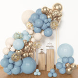 Amandir 153pcs Dusty Blue Balloon Garland Arch Kit, Different Sizes