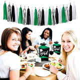 Black Green Silver Football Party Decorations 30pcs Soccer