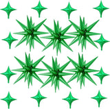 18 Pcs Green Star Balloons, Green Balloon with 6 Pcs 22-Inch