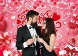 Happy Valentine's Day Backdrop Romantic Love Hearts Valentine's Day