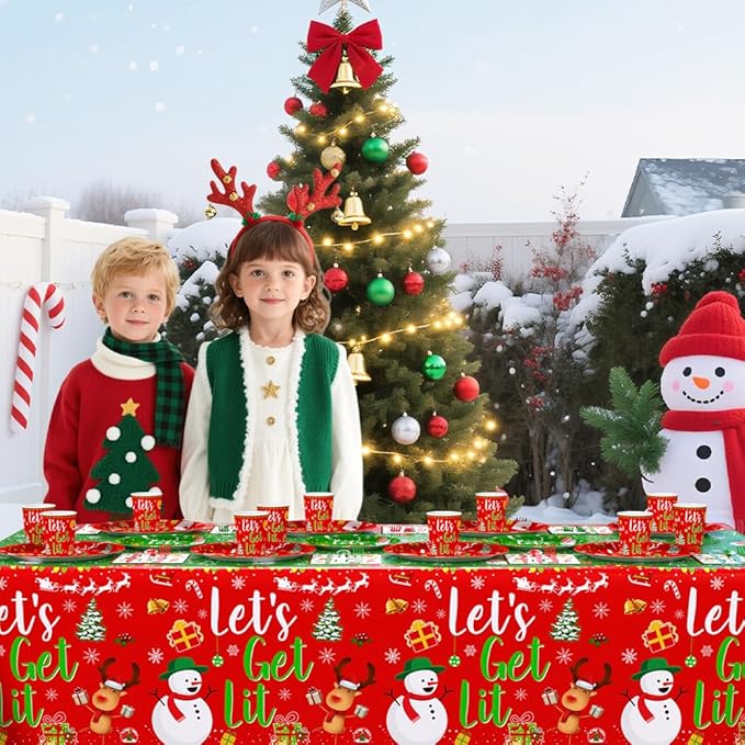 194 Pcs Christmas Party Supplies Decorations Friendsmas Christmas