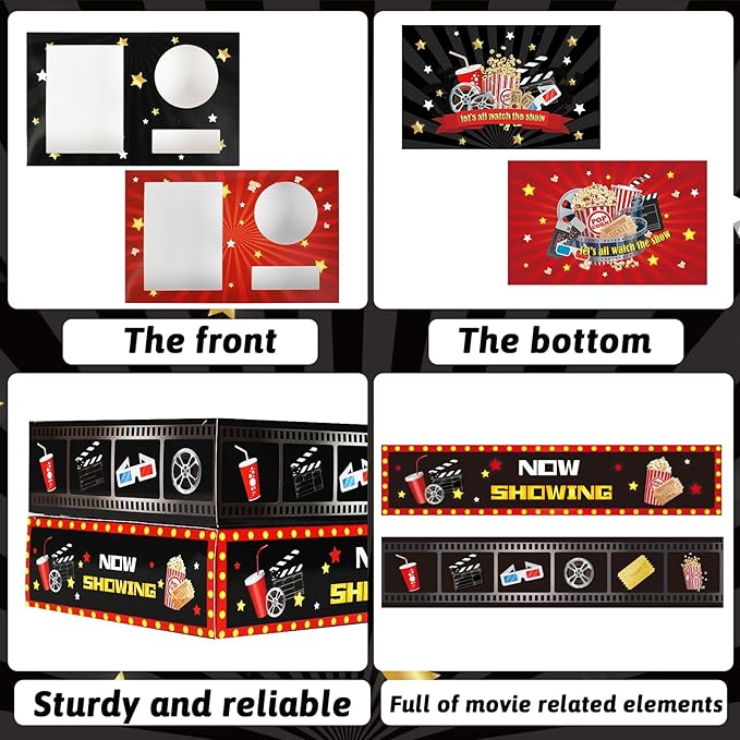 50 Pcs Movie Night Supplies Movie Night Snack Trays Theater Snack