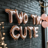 Two Two Cute Birthday Decorations, Tutu Cute 2nd Bday Decorations,