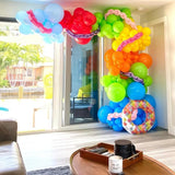 Neon Balloons Arch Garland Kit 138PCS Rainbow Pool Party Balloon