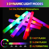 Blu7ive 20 PCS Foam Glow Sticks Party Favors led foam sticks 3 Modes