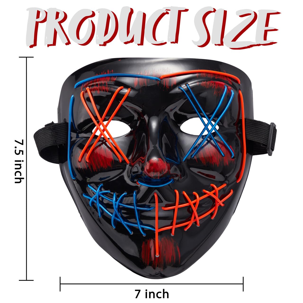 JOYIN Halloween Led Mask, Light Up Mask and Gloves for Cosplay Costume
