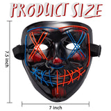 JOYIN Halloween Led Mask, Light Up Mask and Gloves for Cosplay Costume