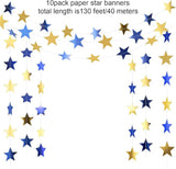 Patelai Glitter Star Garland Banner 2026 Graduation Decor 130 Feet #23